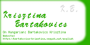 krisztina bartakovics business card